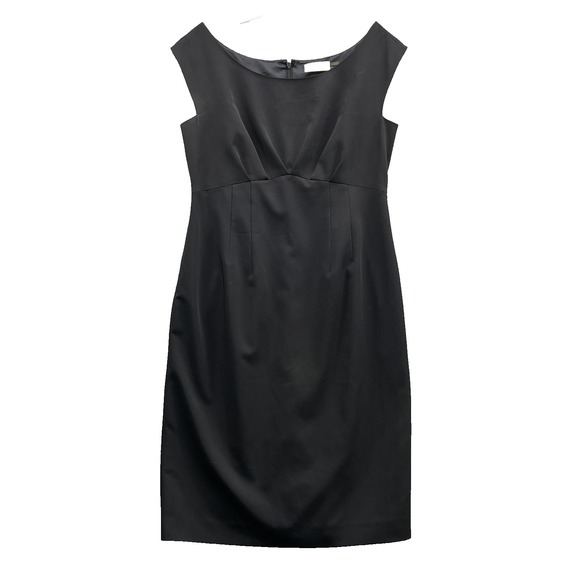 Calvin Klein Sheath Dress Women's 8 Black Corpcore Cocktail Classic Sleek 90's - Picture 1 of 9